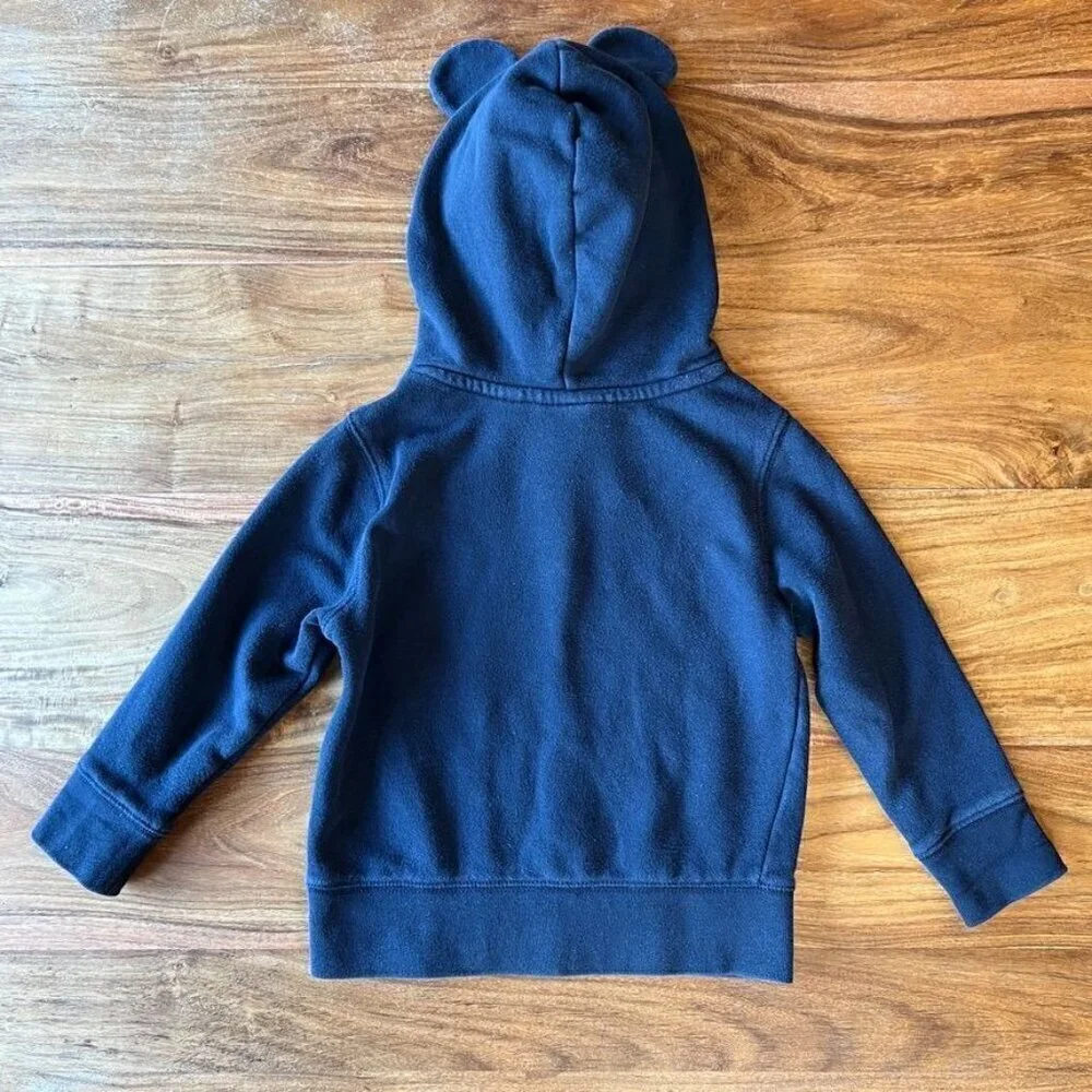 Baby Gap X Disney Mickey Mouse Pullover Hoodie Sweatshirt With Ears